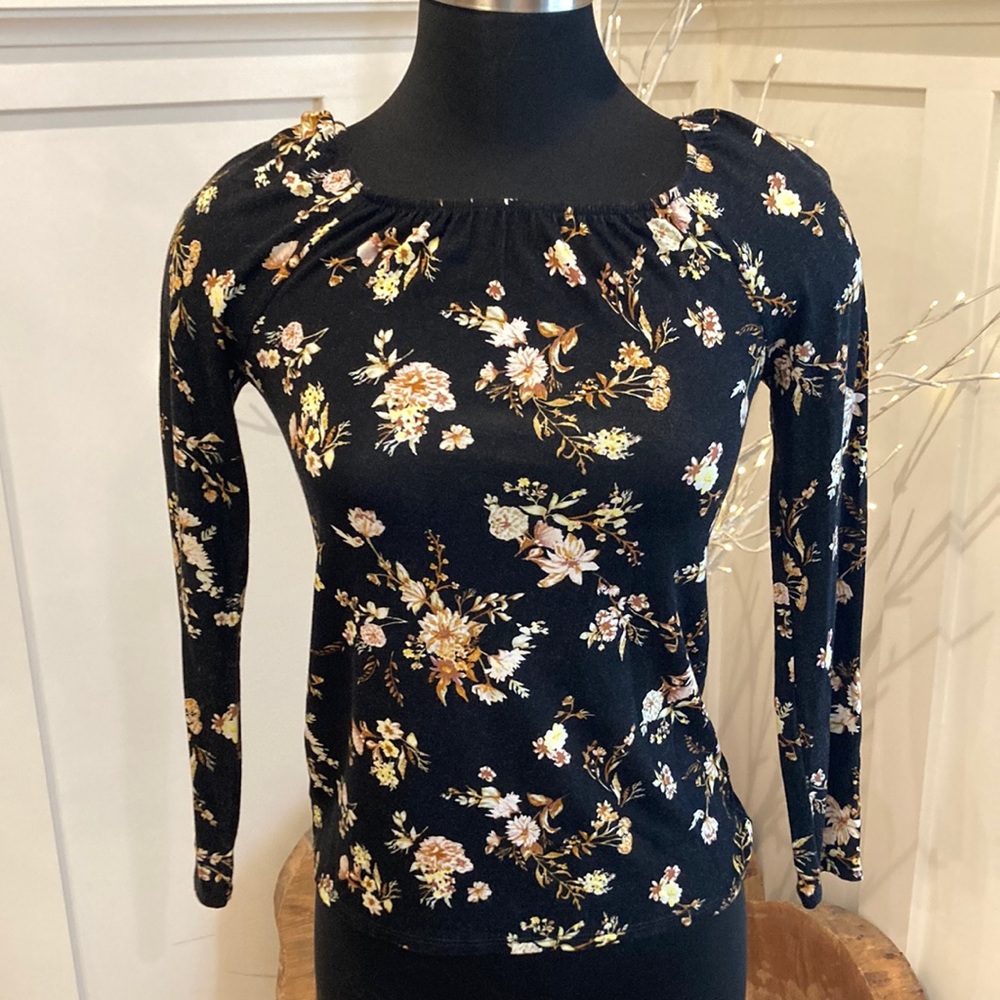 Art class Black floral long sleeve